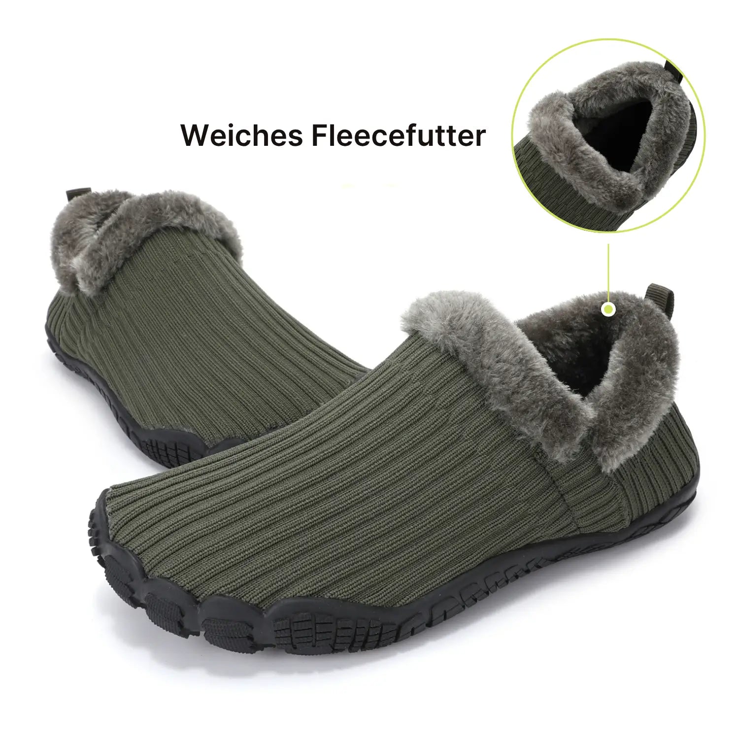 Polaris HydroTex™ & Hommies™ – 99,7 % wasserdicht & schneefest. Winter‑Barfußschuhe + Warme Barfuß-Hausschuhe mit Fleecefutter