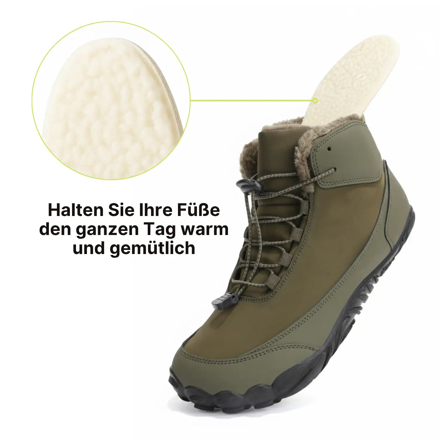 Kuschelige Winter-Fleece-Einlegesohlen – Hält die Füße warm und bequem