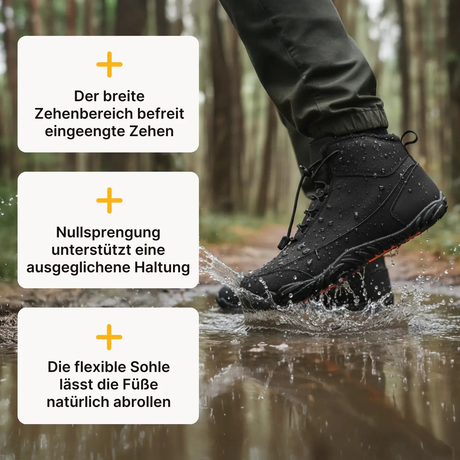 Polaris Geschenkpaket – 99,7 % wasserdicht & schneefest. Winter‑Barfußschuhe mit warmem Fleecefutter