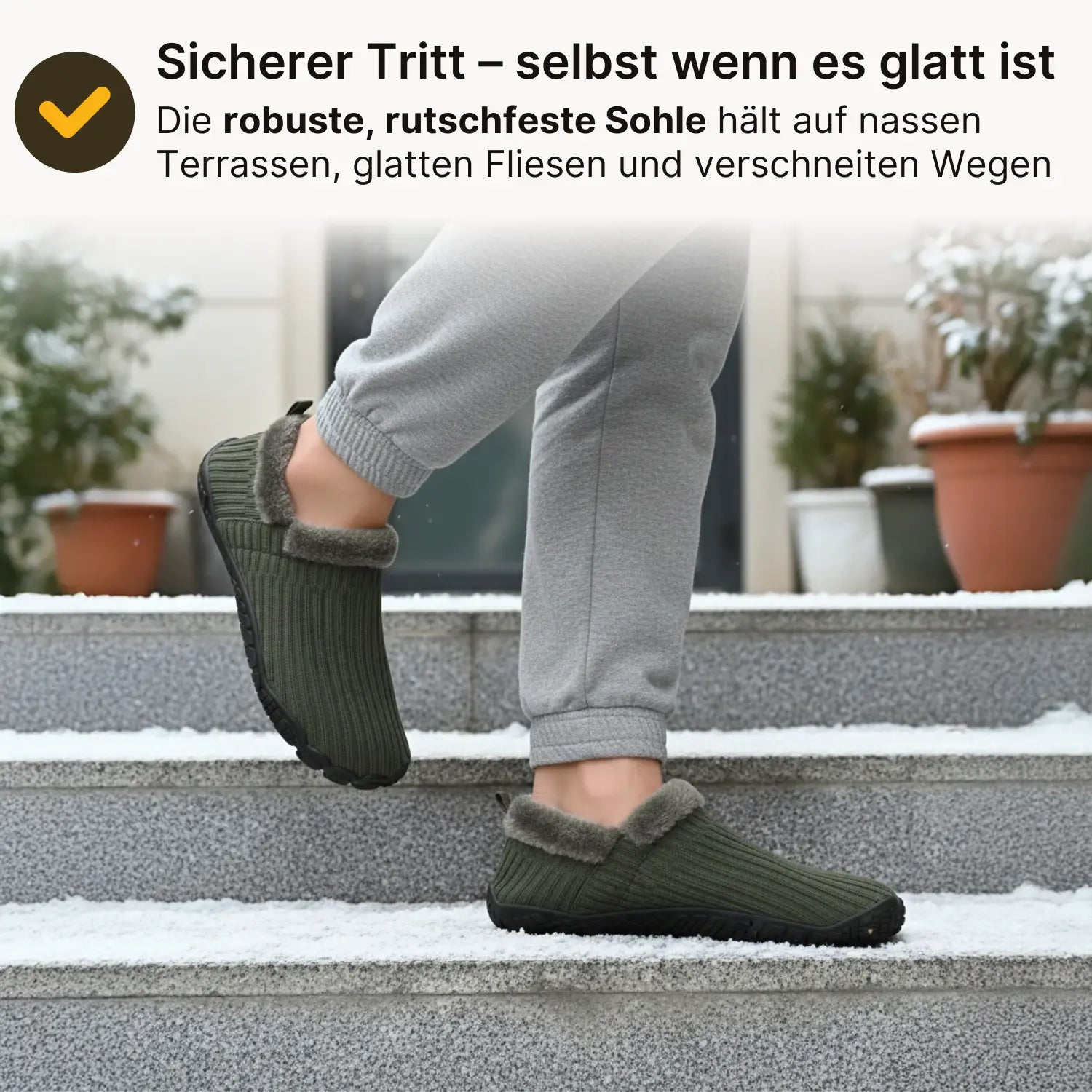 Hommies™ – Warme Barfuß-Hausschuhe mit Fleecefutter und rutschfester Sohle