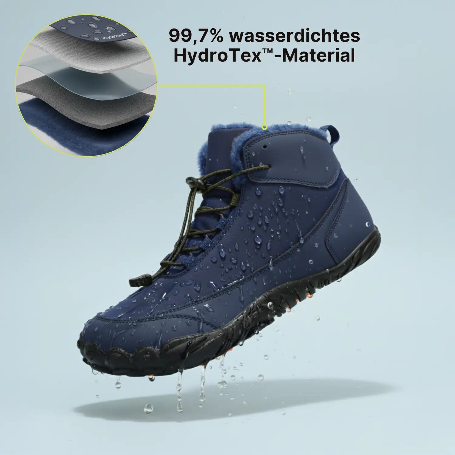 Polaris HydroTex™ – 99,7 % wasserdicht & schneefest. Winter‑Barfußschuhe mit warmem Fleecefutter (Unisex) (BOGO)