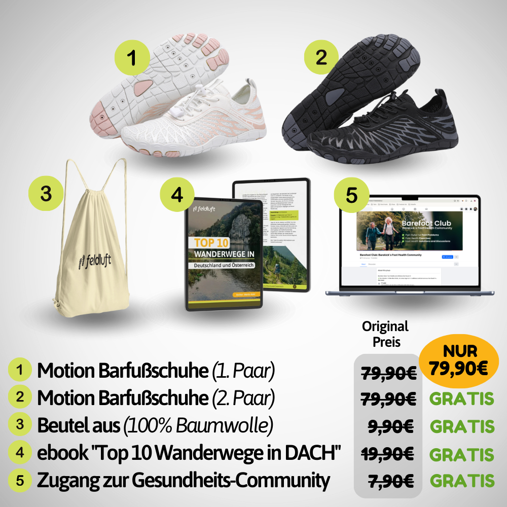 Motion - Gesunde & rutschfeste Alltags-Barfußschuhe (1+1 GRATIS)