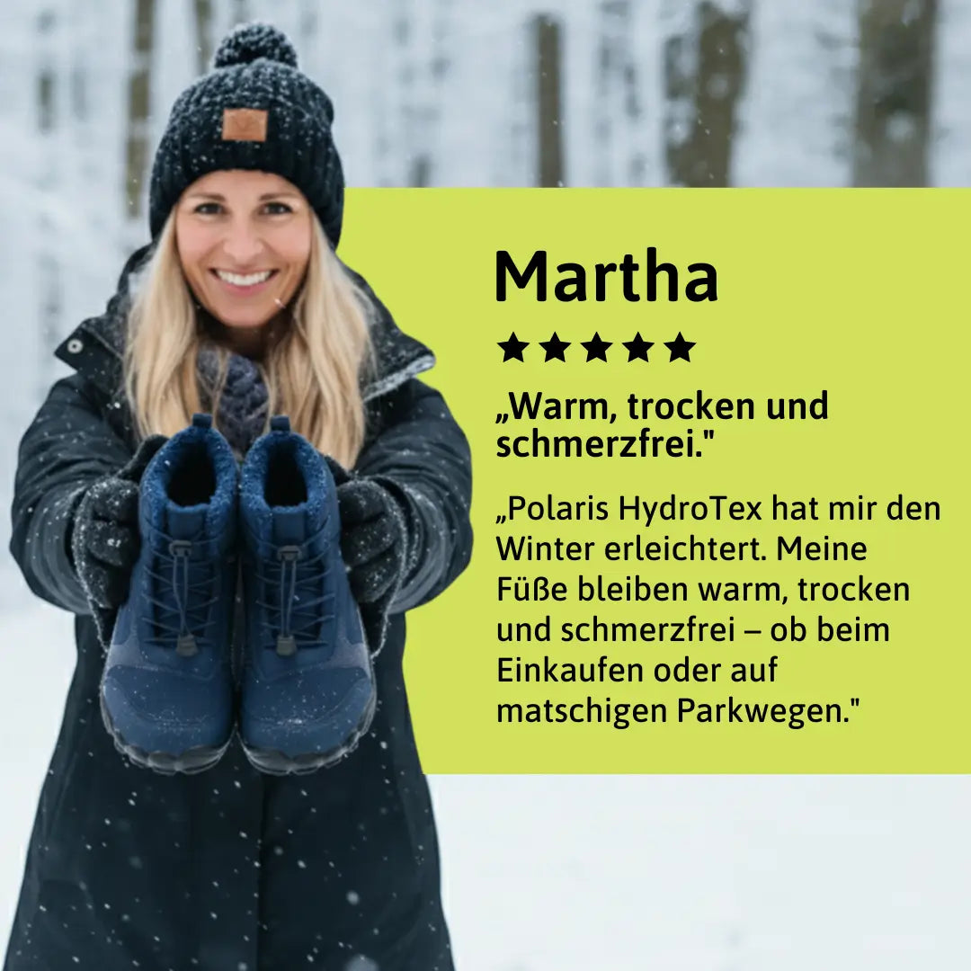 Polaris HydroTex™ – 99,7 % wasserdicht & schneefest. Winter‑Barfußschuhe mit warmem Fleecefutter (Unisex) (BOGO)