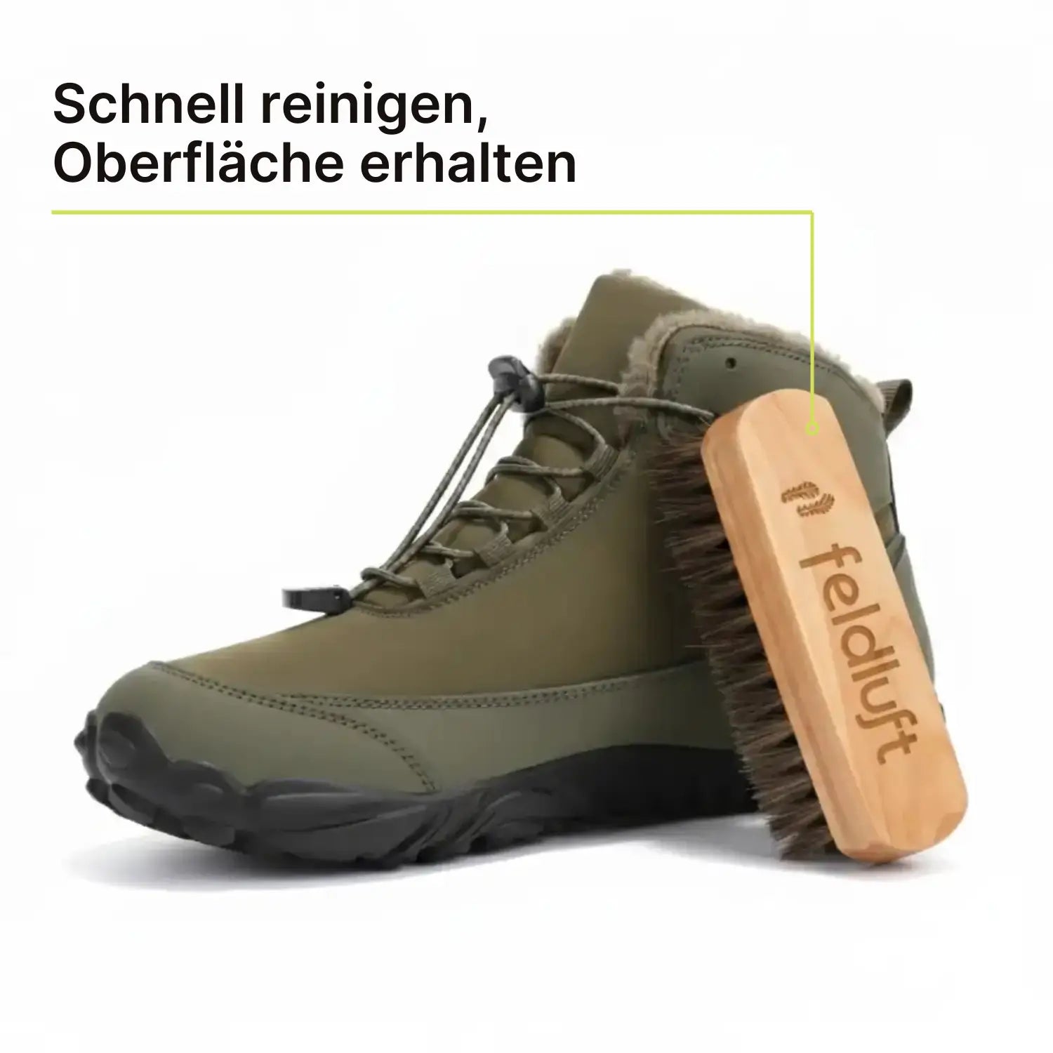 Schuhbürste aus Naturborsten - Sanfte Schmutzentfernung ohne Kratzer